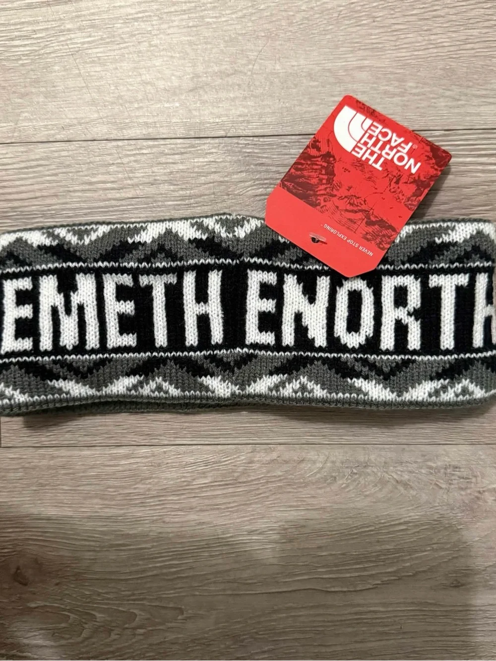 Supreme x The North Face Antarctica Headband Gray Black OSFA NWT